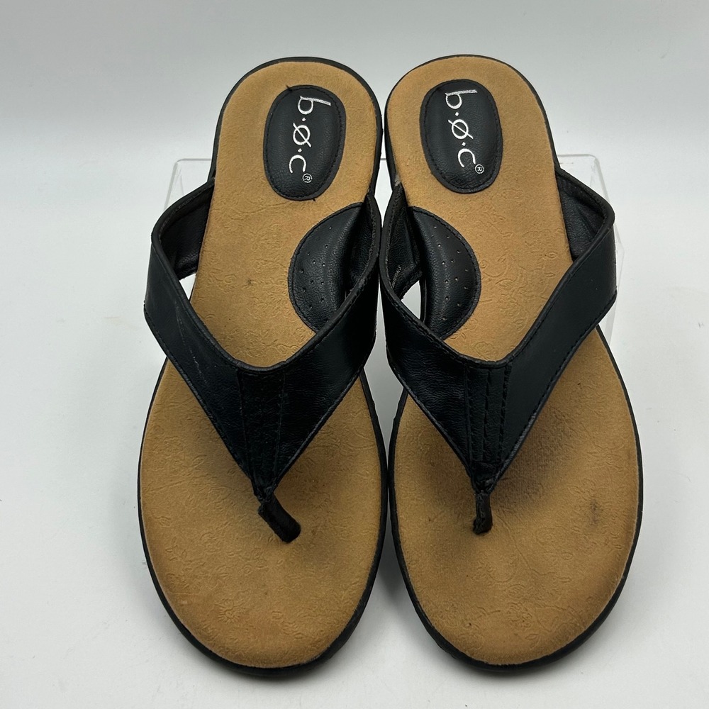 b.o.c. Thong Sandals Womens 10 Black Z10700‎ CHD18 Comfort Summer Gorpcore